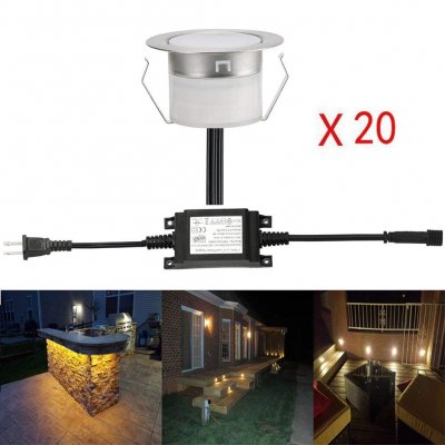 Us 180 Wifi Wireless Smart Phone Controlled Led Step Light Kit Low Voltage Led Deck Lighting Kit Stainless Steel Waterproof Outdoor Landscape Garden Yard Patio Step Decoration