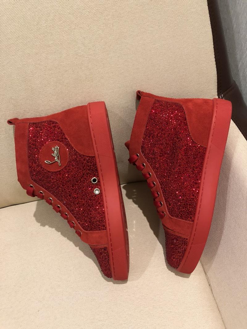 Christian Louboutin Flat Red Strass Red 