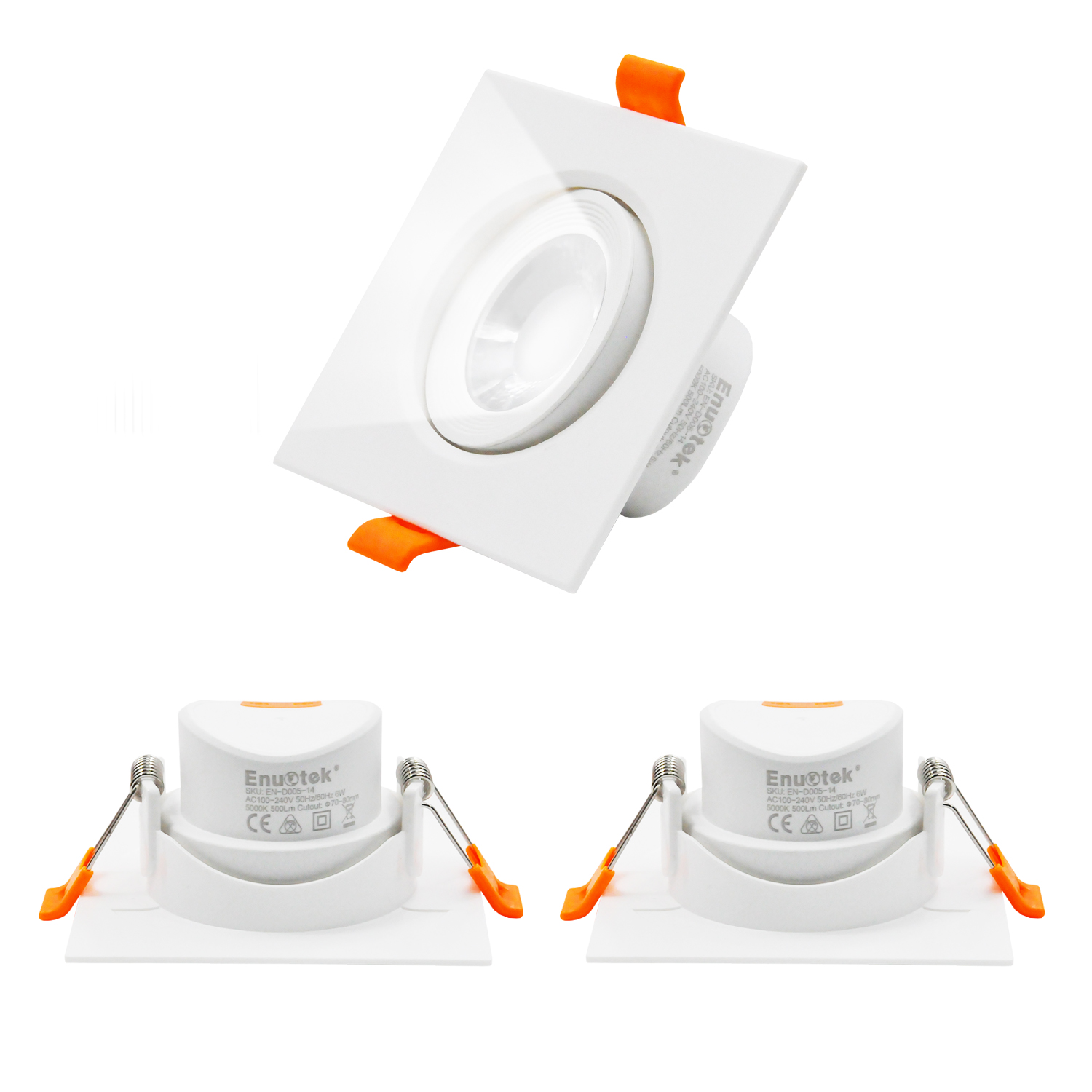 6w Square Led Downlights Angled Recessed Ceiling Lights Led