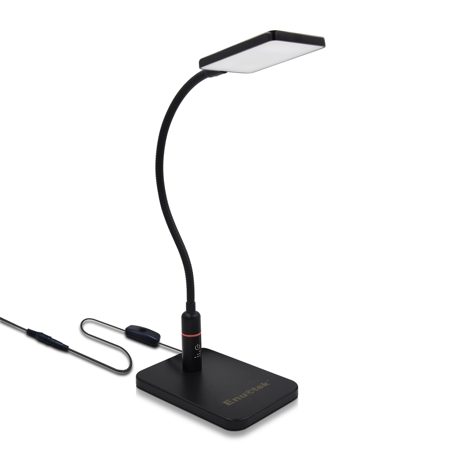 Touch Dimmable Black Led Desk Lamp Flexible Metal Led Table