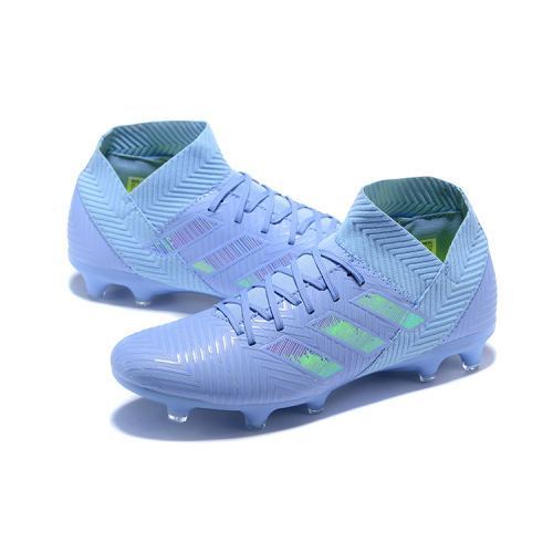 light blue soccer shoes