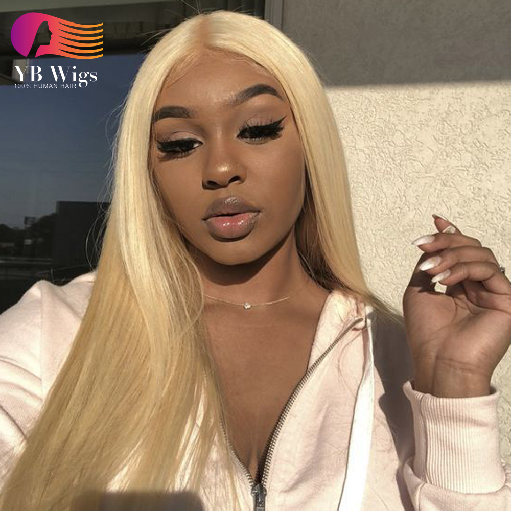 Us 174 Blonde Hair Lace Front Wigs 613 Straight Human Hair