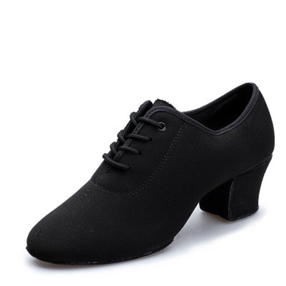 Us 25 99 Latin Dance Shoes Womens Black Oxford Cloth Ballroom