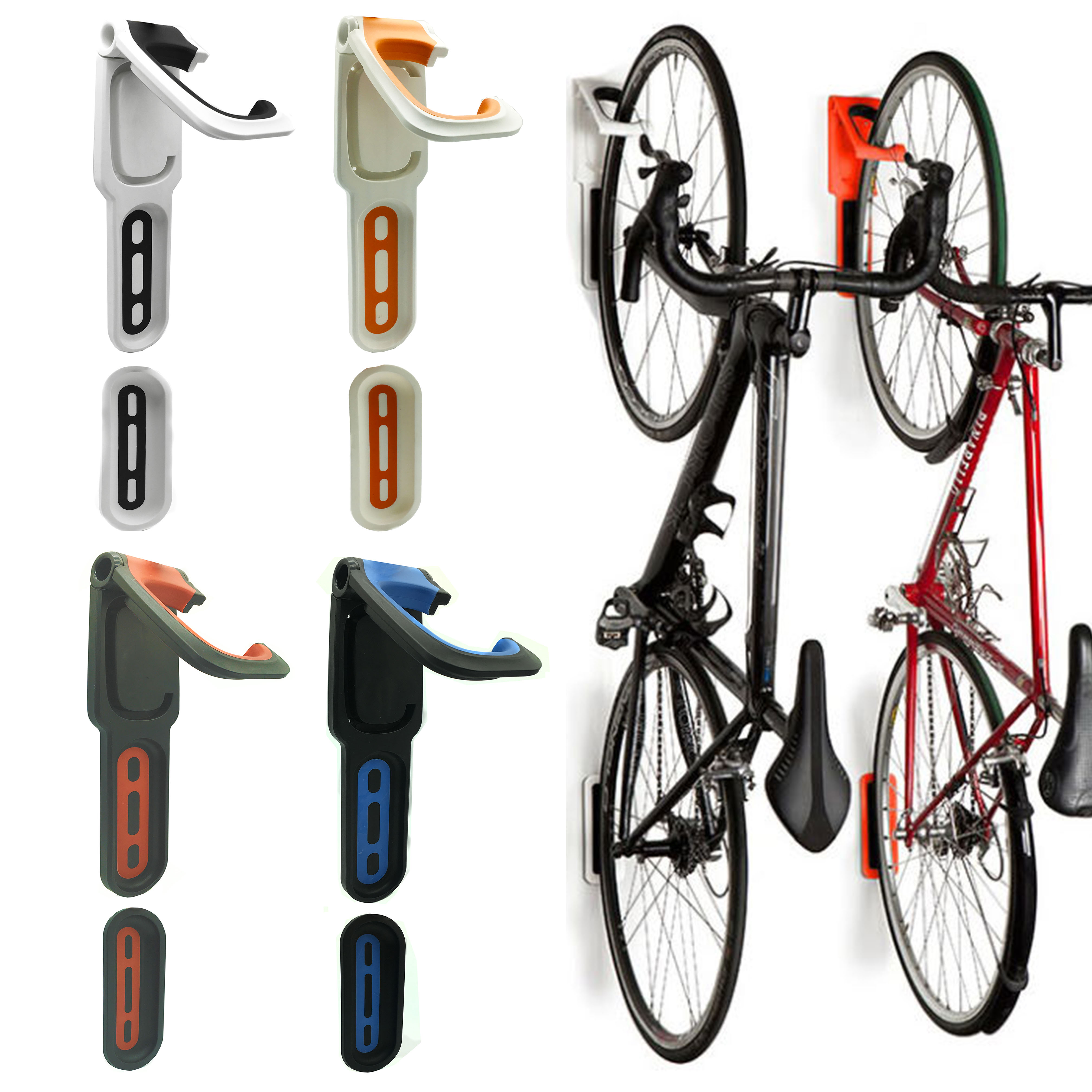 vertical bike hooks for wall