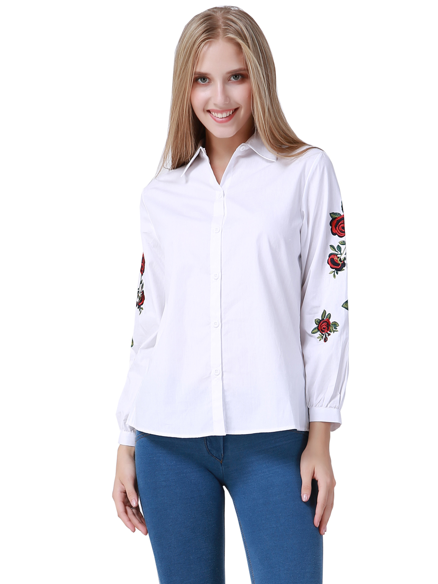 female blouse shirt embroidery blouses 5xl plus size women