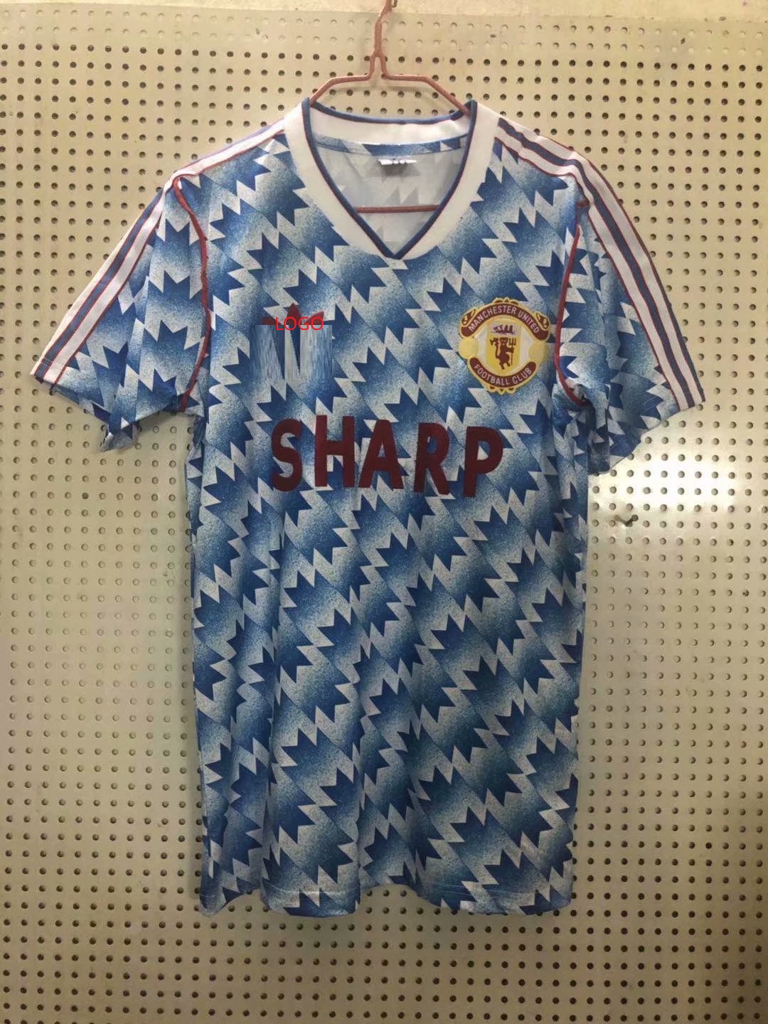 90 92 Adult Thai Version Manchester United Away Retro Soccer Football Shirt Customize Name Number