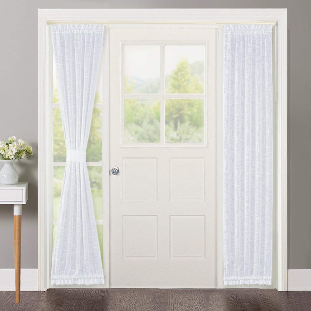 Us 12 95 Nicetown Sidelight Curtains For Front Door Linen