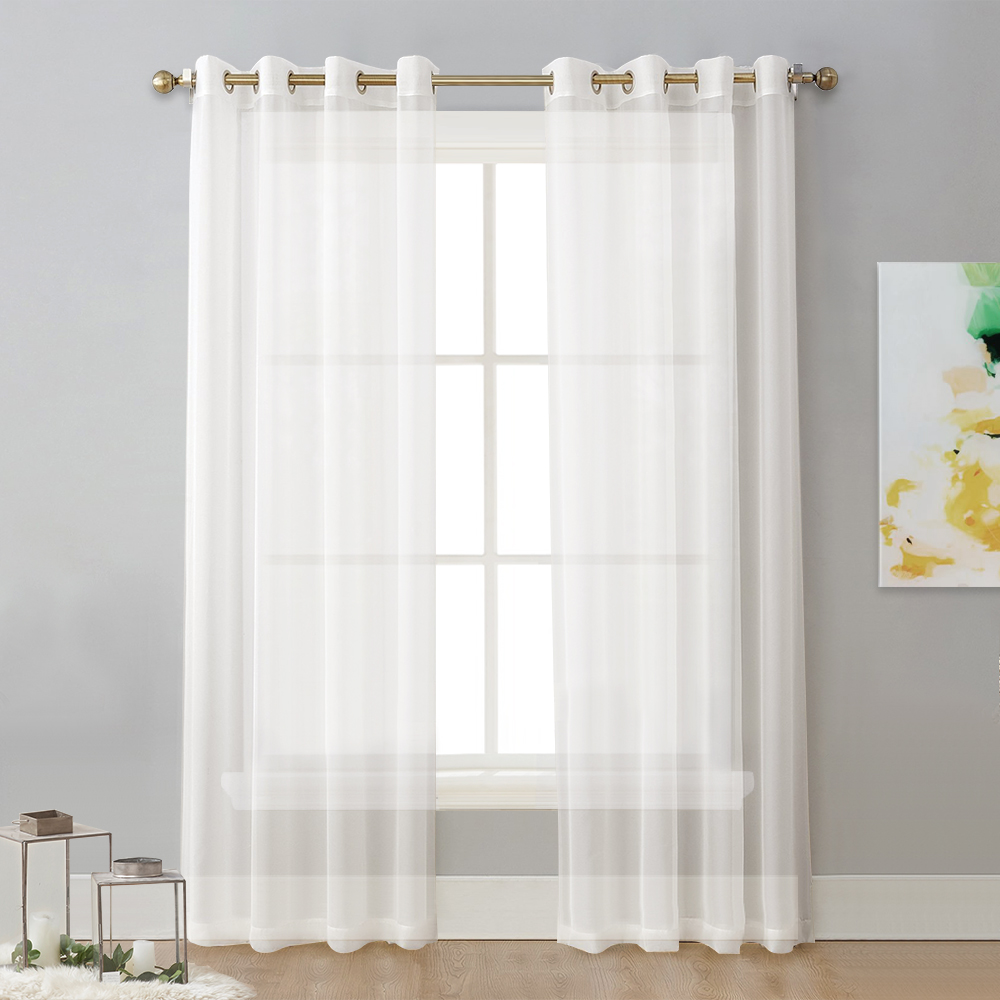 Solid Voile Sheer Curtain Panel,sold As 1 Panel