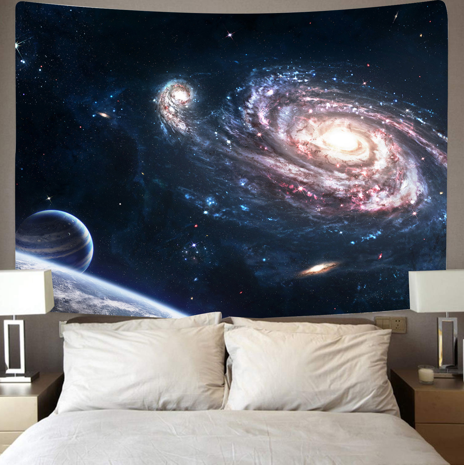 Cosmic Starrysky Nature Landscape Tapestry Wall Hanging For Room, Sold As 1 Panel