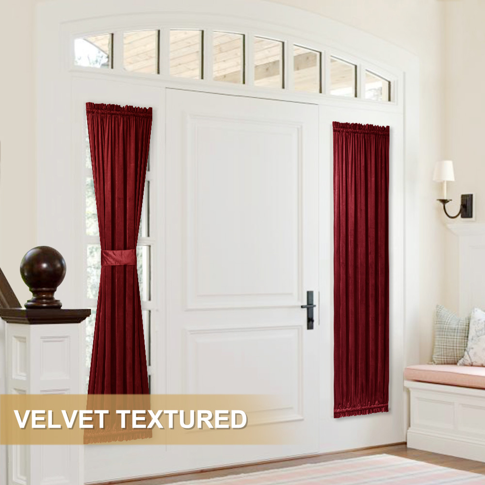 Hillebo Velvet Curtain, Door Curtain, Sold As 1 Panel