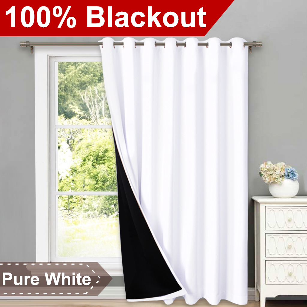 Extra Wide Solid 100% Thick Thermal Insulated Blackout Curtain Panel, Sold As 1 Panel