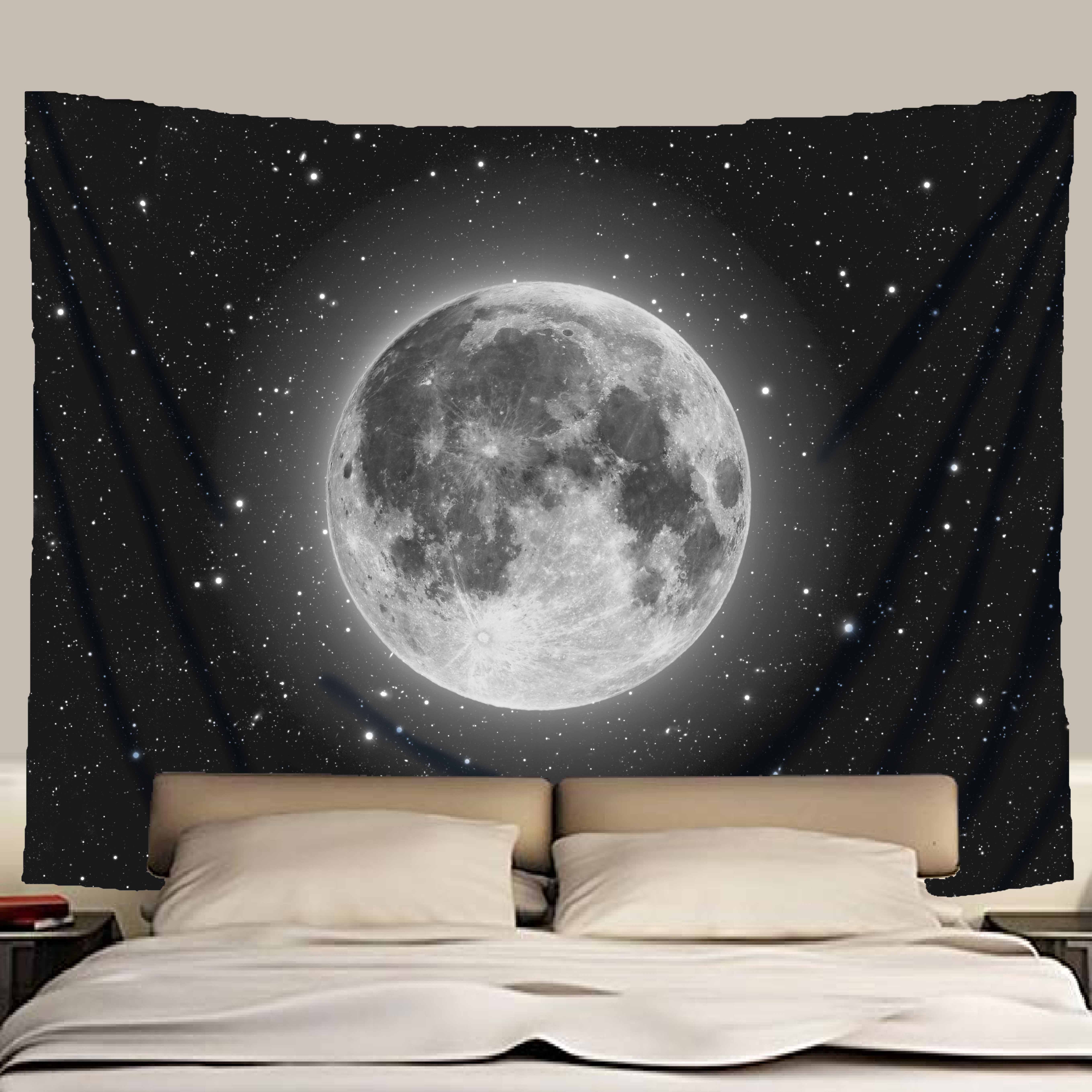 Tapestry Wall Hanging Space And Earth Pattern Home Decoration For Living Room Bedroom Dorm Art Deck, Sold As 1 Panel