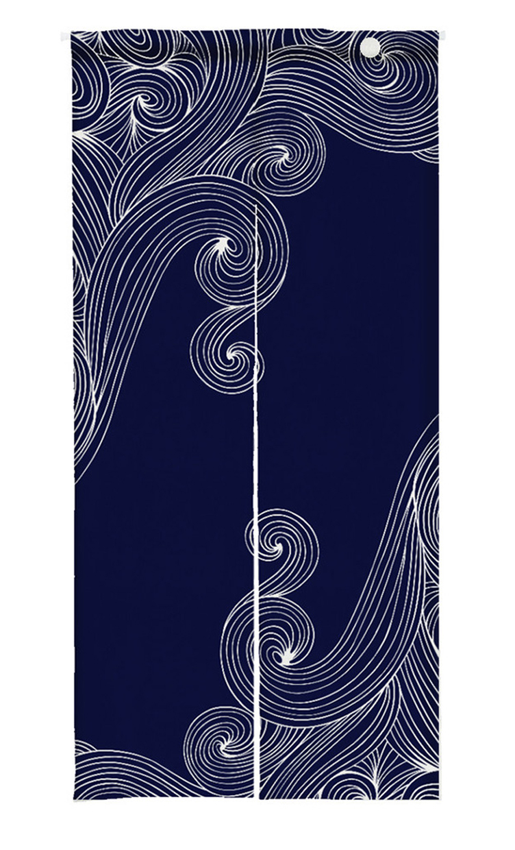 Nicetown Wave Print Doorway Curtain Sold As 1 Panel