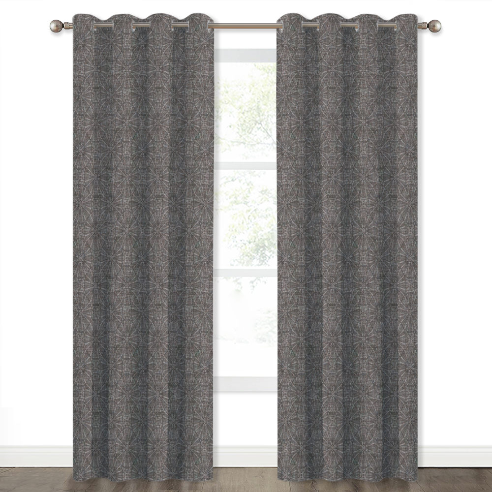 Mandala Style Shading Decorative Curtain Sunlight & Heat Reducing Large Window Drapes, Sold As 1 Panel