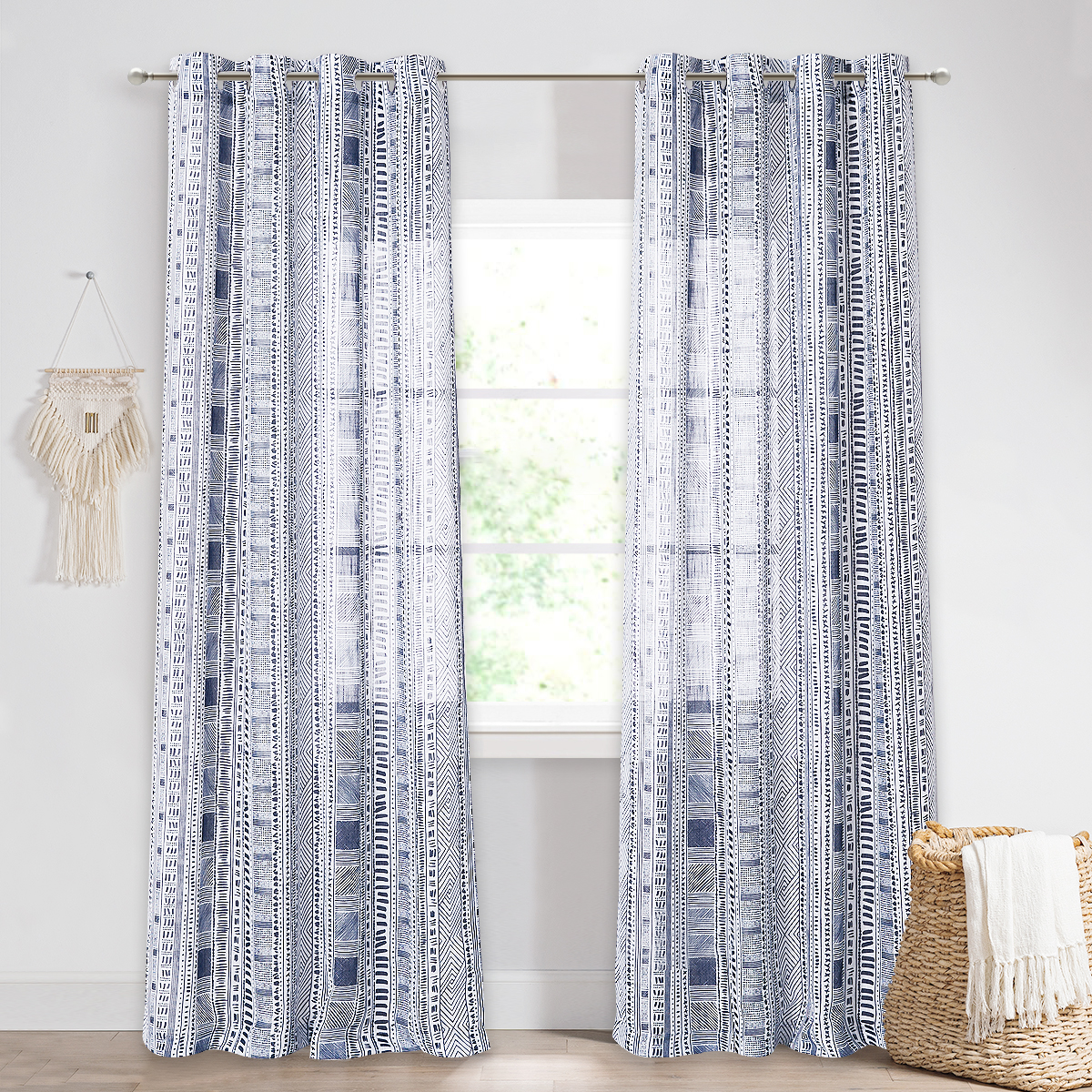 Bohemia Linen Textured Sheer Curtain,sold As 1 Panel