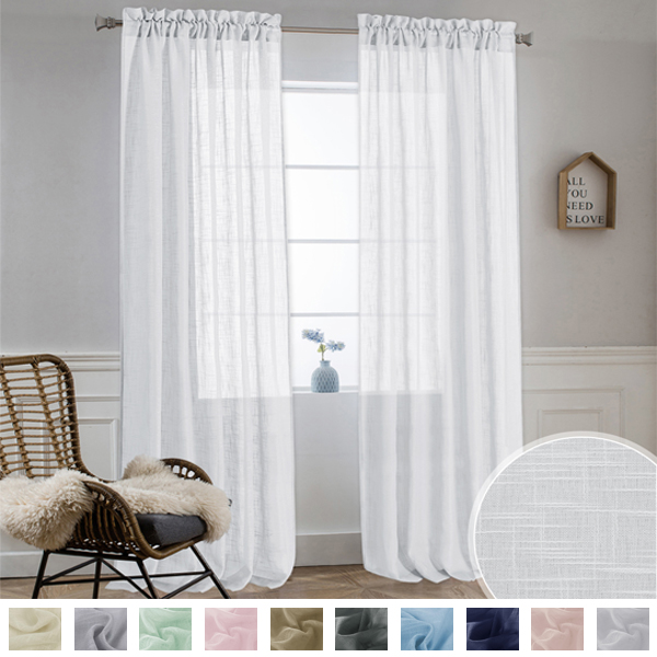 Solid Linen Look Slub Fabric Swatch Refundable Order Amount Over $299