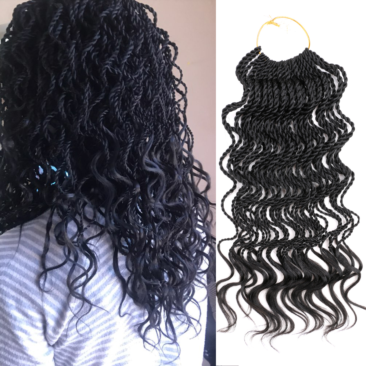 Reviews Dairess 14inch 35strands 1 Pack Wavy Senegalese Twist