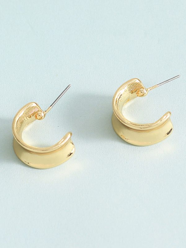 Womens Stud Earrings Fashion Vintage C Shape Gold Studs Womens Stud Earrings Fashion Vintage C Shape Gold Studs