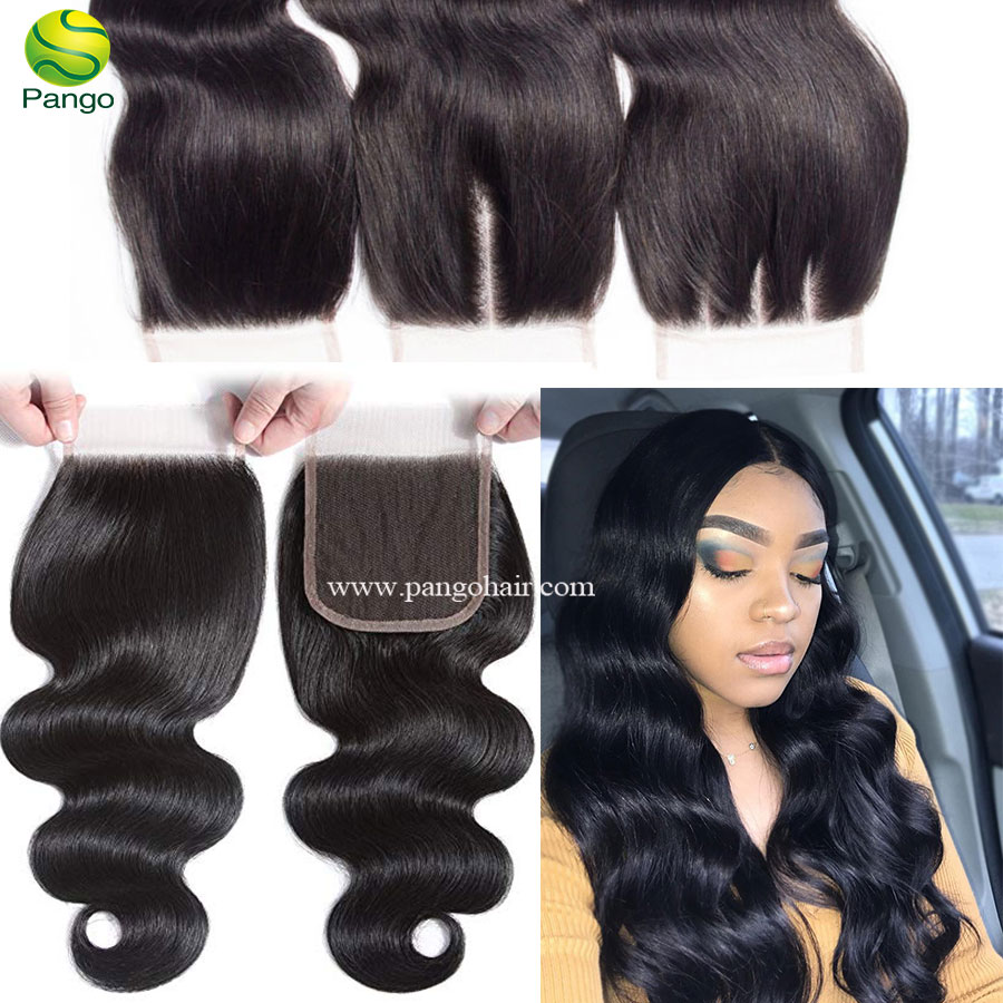 10a Body Wave Closure 4x4 Free Middle 3 Part Human Hair Closure