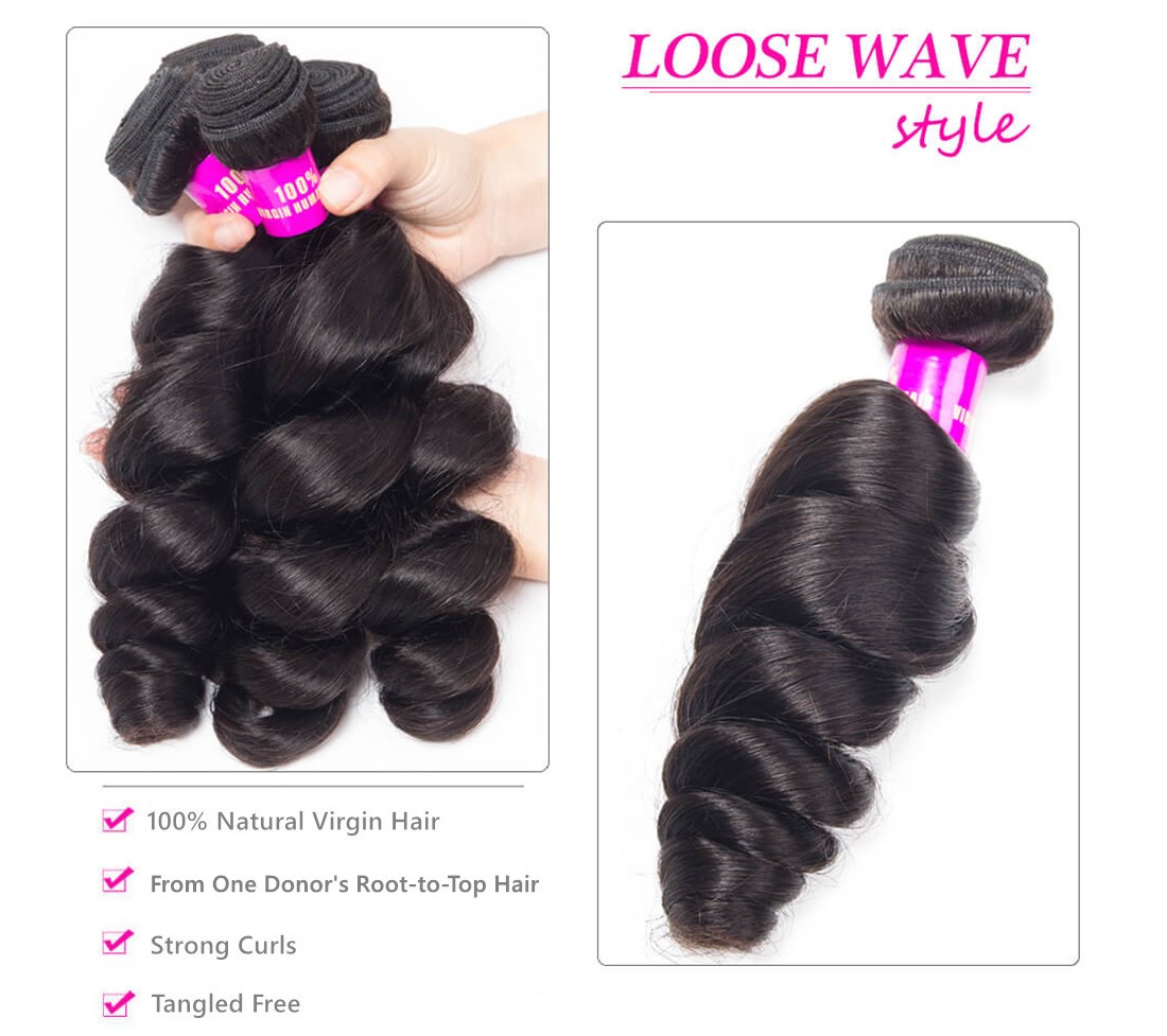 Us 123 95 Loose Wave 4 Bundles Hair Virgin Hair Loose Curly