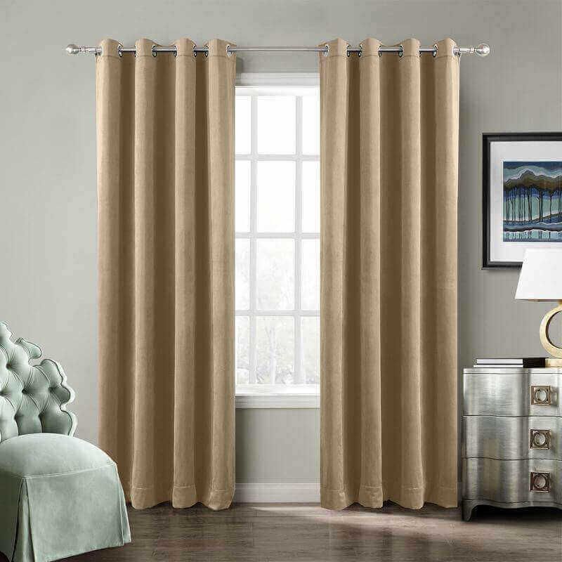 Chadmade Pinch Pleated 72w X 96l Blackout Lined Velvet Curtain