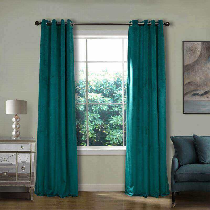 Chadmade Pinch Pleated 72w X 96l Blackout Lined Velvet Curtain