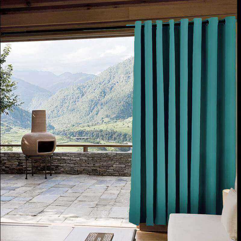 Chadmade Outdoor Curtain Antique Bronze Grommet Eyelet Wheat 52 W