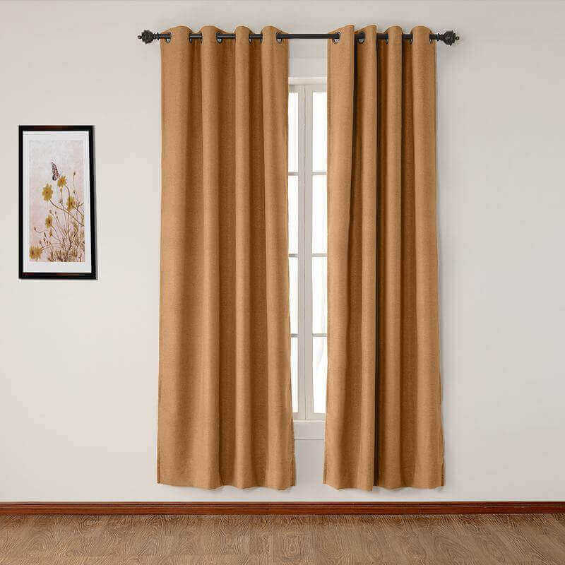 Tab Top Drapes Flax 72w X 96l Inch Luxury Textured Faux Linen