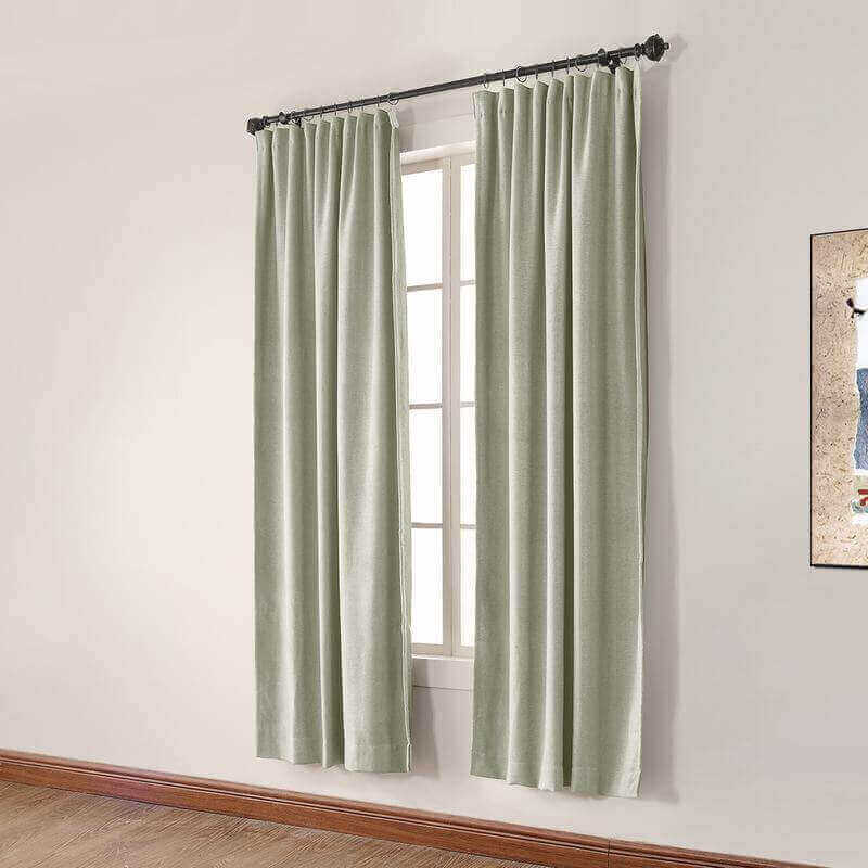 Tab Top Drapes Flax 72w X 96l Inch Luxury Textured Faux Linen
