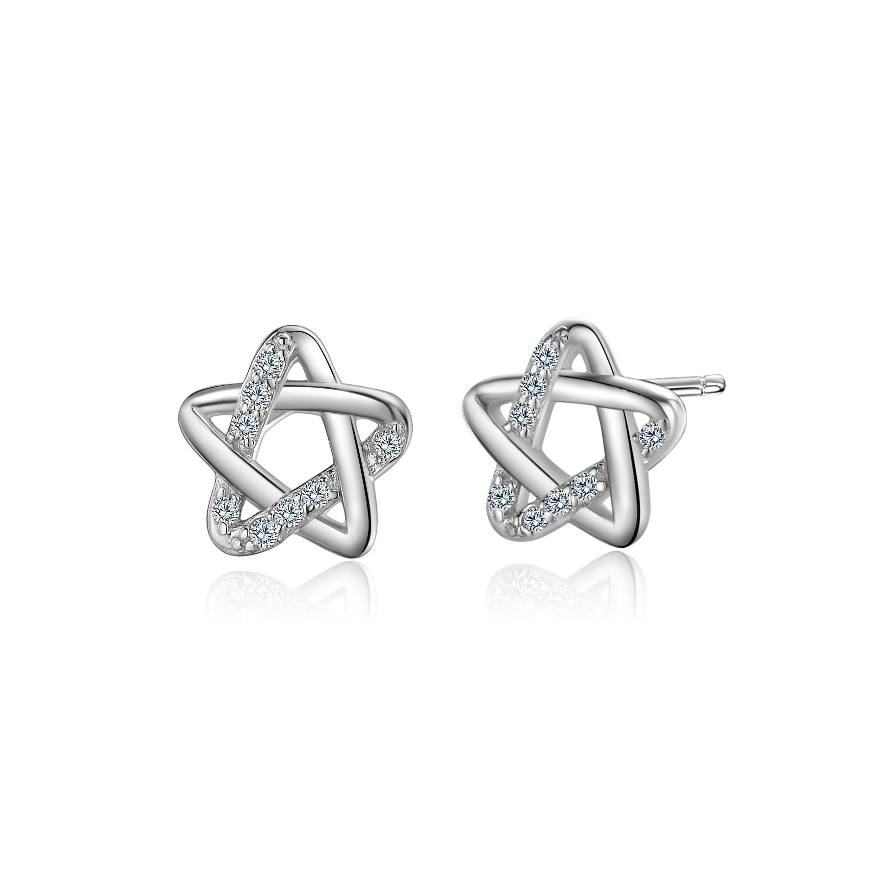Us 29 98 Whcreat Star Shaped 925 Sterling Silver Earrings Studs Whcreat Star Shaped 925 Sterling Silver Earrings Studs For Women S
