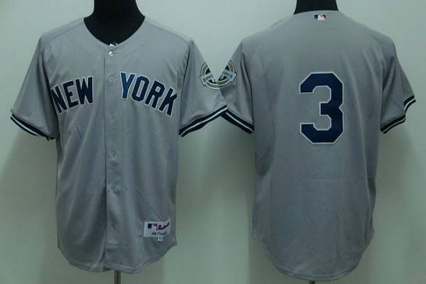 US 23 90 New York Yankees 3 Babe Ruth Stitched Grey MLB Jersey