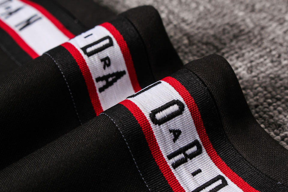 black and red jordan tracksuit