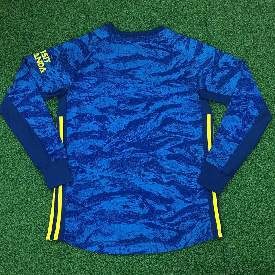 US$ 15.98 - 2019/20 Arsenal Blue Long Sleeve Goalkeeper Soccer Jersey - www.brfans.com