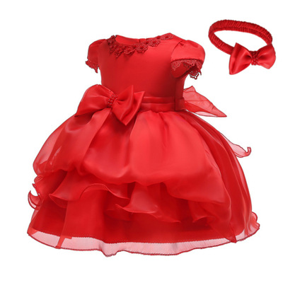 newborn red dress