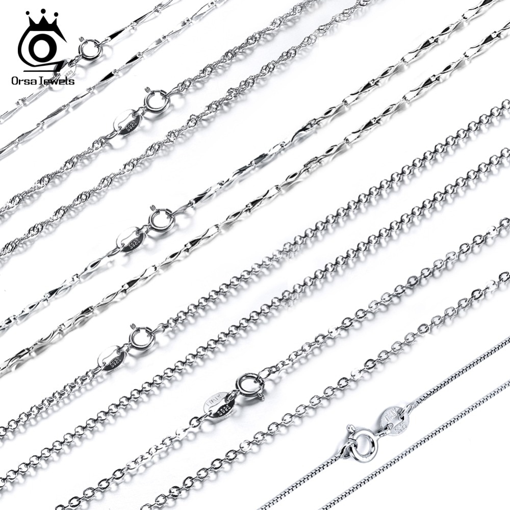 925 Silver Chain >> Real 925 Sterling Silver Necklace Adjustable Necklace Chains Chain Osc01 08 925 Silver Chain >> Real 925 Sterling Silver Necklace Adjustable Necklace Chains Chain Osc01 08