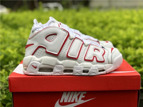 nike air more uptempo white red