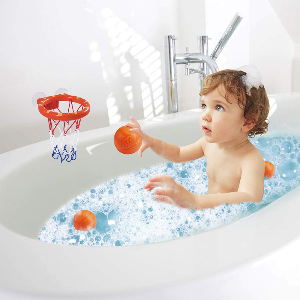 US 7.61 Baby Kids Basketball Hoop Bath Toys Shower Bathtub Shooting