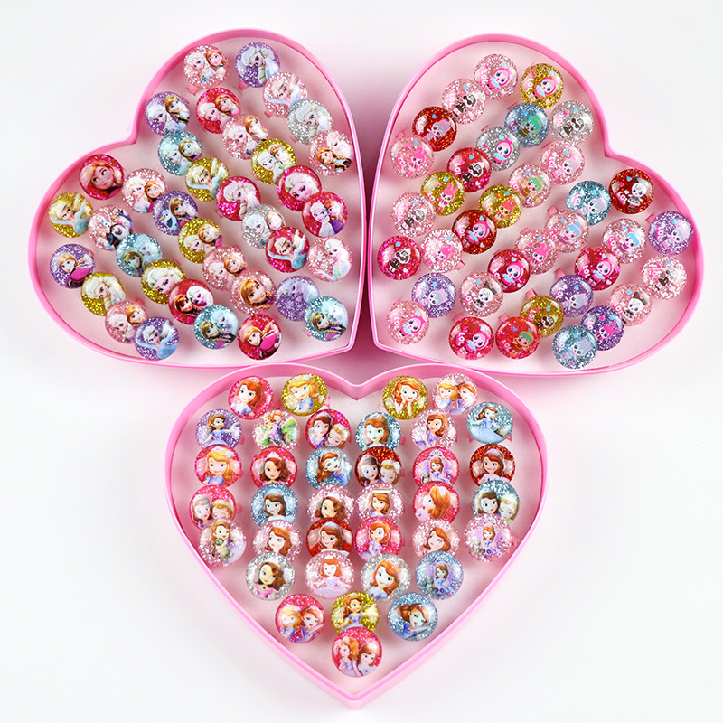 US 8.09 Children's Toy Ring Acrylic Diamond Resin Cartoon Ring