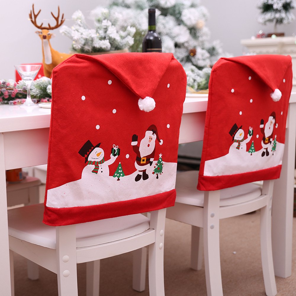 Us 4 29 New Year Party Decorations Santa Hat Chair Covers