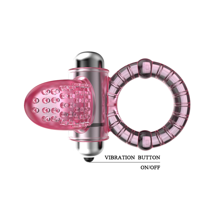 Pink Vibrating Male Cock Ring In Pink