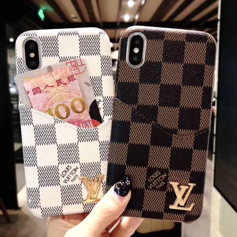 Luxury LV PU Leather Phone Case For IPhone XS XR XS MAX 6 7 8 X