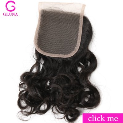 Gluna Top Brazilian Natural Wave 3 Bundles Human Hair With Lace