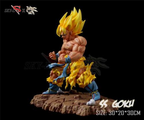 DBZ DragonBall-Z War damage Super Saiyan SSJ GOKU Resin Statue figure