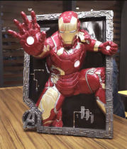 Marvel Avengers Iron man Mark43 MK43 3D stereo painting Resin statue 50CM figure
