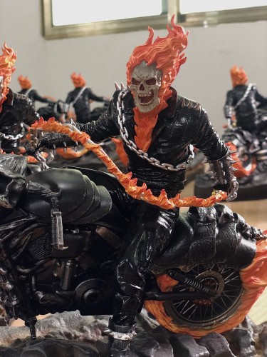Private Custom Ghost Rider 1/10 Scale Ploystone Statue In stock