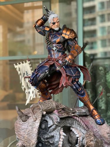 Private Custom 1/4 Batman Deathstroke Samurai Slade 2 Heads Resin Statue INSTOCK