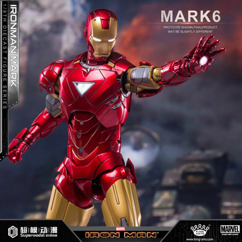 King Arts DFS021 Diecast Marvel Iron Man Mark6 MK6 1/9 Scale Figure-NEW