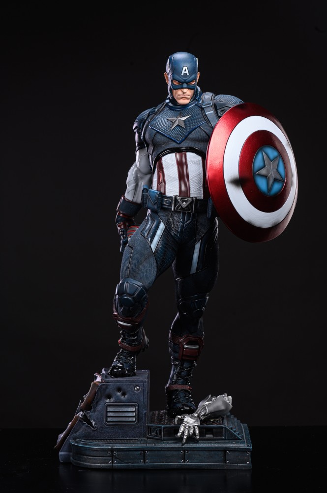 In stock Polystone Captain America 1/4 statue Avengers: Endgame Head carving painting