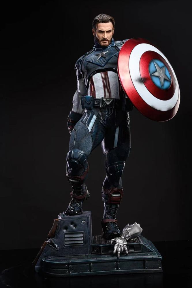 In stock Polystone Captain America 1/4 statue Avengers: Endgame Head carving painting