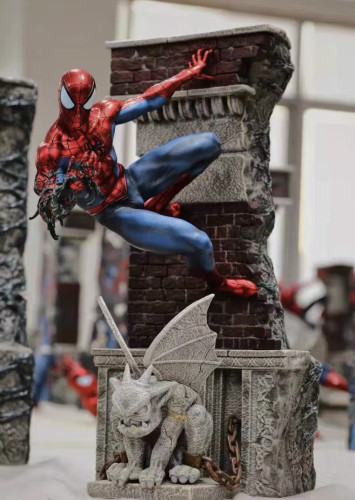 In stock Private custom DXG Spiderman 1/4 scale Polystone statue NEW Metallic paint figure